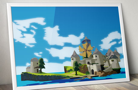 legend of zelda illustrated poster