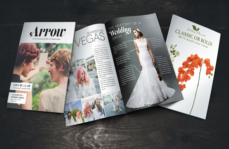 cover and department editorial pages of magazine
